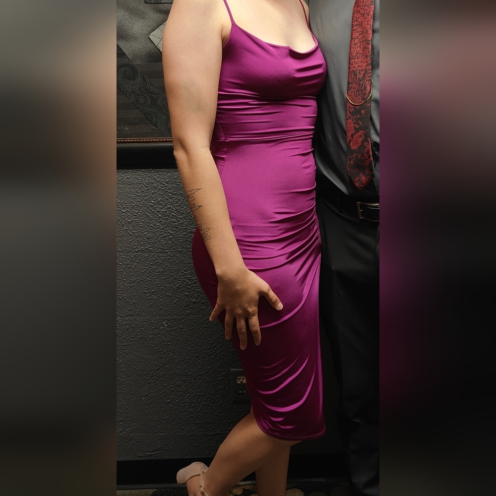Silky Ruched Dress - Picture 5 of 5
